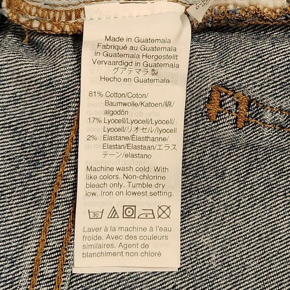 Madewell Classic Straight Jeans in Coldbrook Wash Raw Hem Ankle Women's Size 24 - Picture 8 of 13